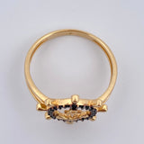 Steering Wheel Anchor Ring 2.75gr / Size 7 3/4 / 18K Gold &
