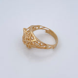 Filigree Panther Ring 3.85gr / Size 9 1/2 / 18K Gold &