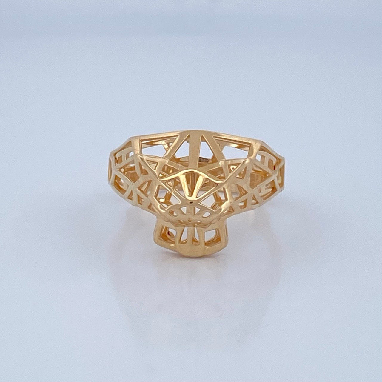 Filigree Panther Ring 3.85gr / Size 9 1/2 / 18K Gold &