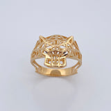 Filigree Panther Ring 3.85gr / Size 9 1/2 / 18K Gold &