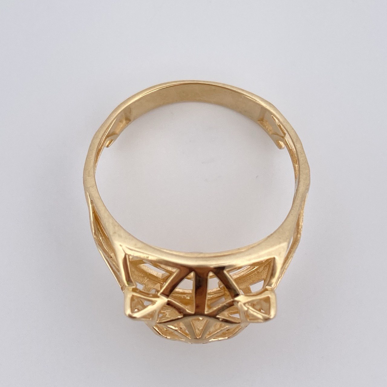 Filigree Panther Ring 3.85gr / Size 9 1/2 / 18K Gold &