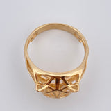 Filigree Panther Ring 3.85gr / Size 9 1/2 / 18K Gold &