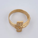 Christ Cross Ring 6.75gr / Size 12 1/2 / 18K Gold &
