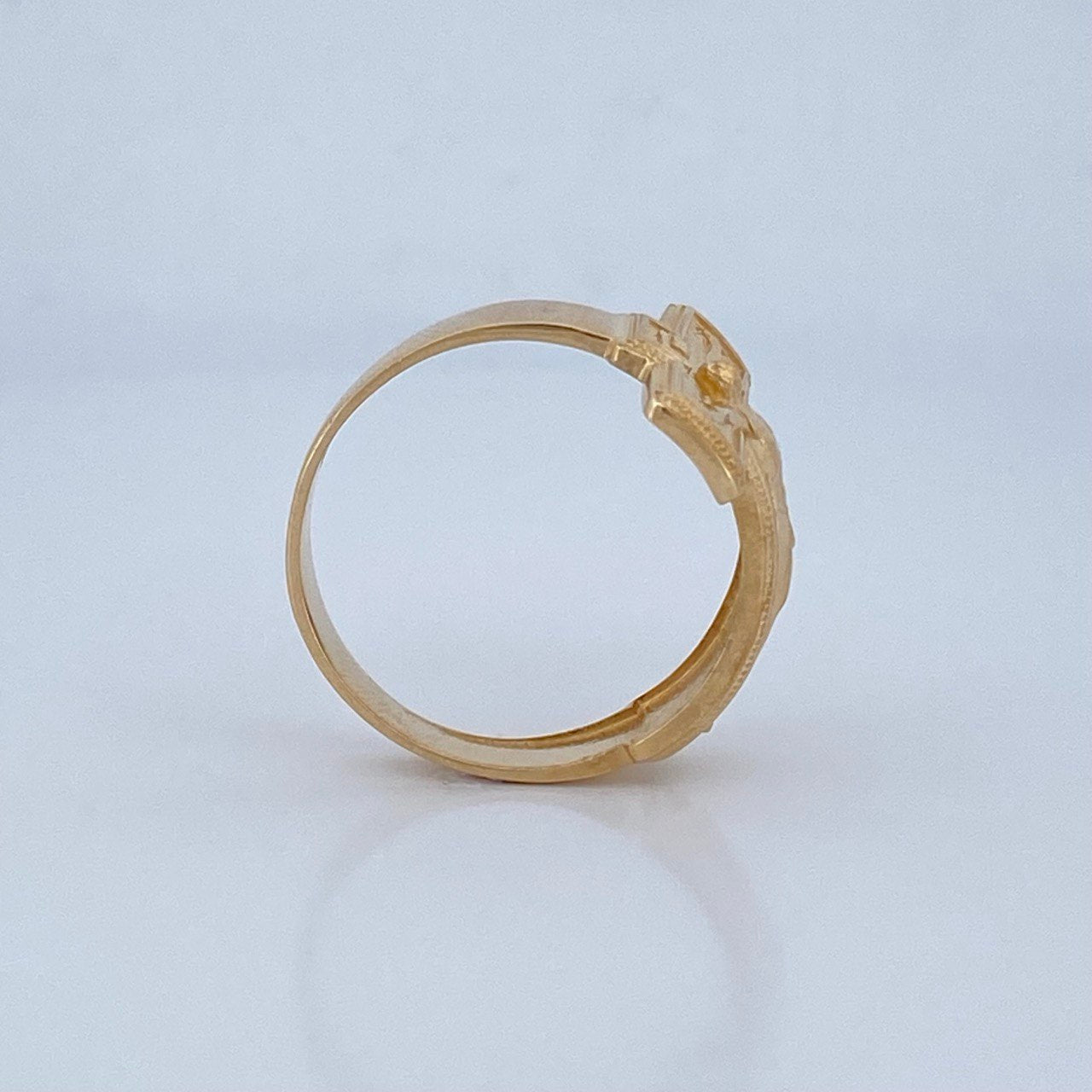 Christ Cross Ring 6.75gr / Size 12 1/2 / 18K Gold &