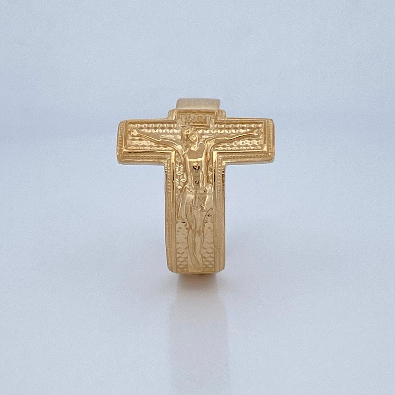 Christ Cross Ring 6.75gr / Size 12 1/2 / 18K Gold &