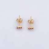 Topos Linea 0.8gr / Rubies 15 Pts Oro Amarillo 18K (Joya) &