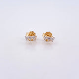 Topos Linea 0.8gr / Diamantes 11 Pts Dos Oros Amarillo Blanco 18K (Joya) &