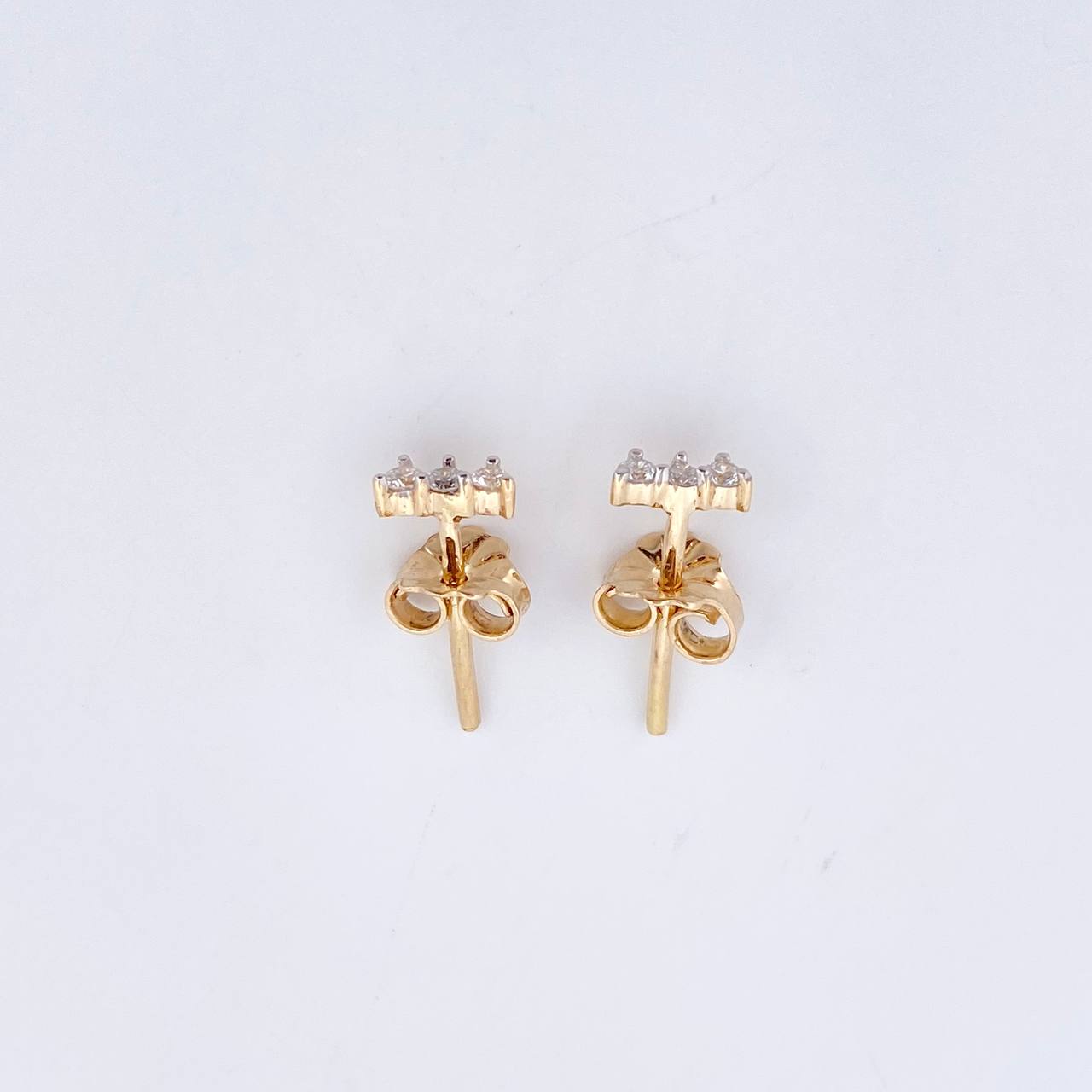 Topos Linea 0.8gr / Diamantes 11 Pts Dos Oros Amarillo Blanco 18K (Joya) &