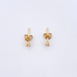 Topos Cuatro Garras 0.7gr / Diamantes 10 Pts Oro Amarillo 18K (Joya) &