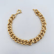 Bracelet Link 11.05gr / 20.8cm / 9.2mm Grooved Yellow Gold +3 18K &