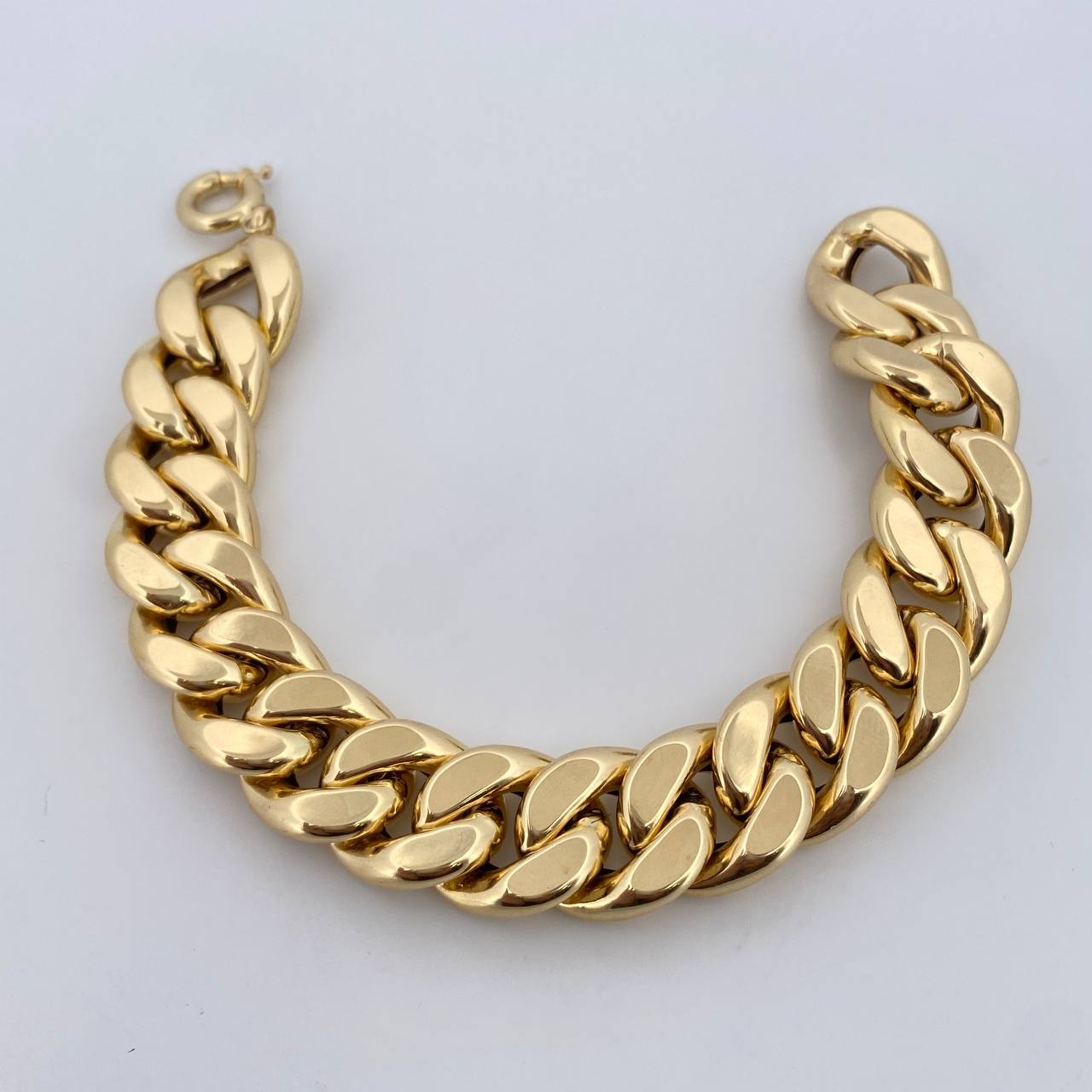Cuban Links Bracelet 24.05gr / 20.8cm / 15.6mm Yellow Gold +3 18K &
