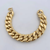 Cuban Links Bracelet 24.05gr / 20.8cm / 15.6mm Yellow Gold +3 18K &