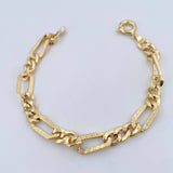 Pulso Figaro 4.1gr / 19cm / 7.9mm Tribal Oro Amarillo +3 18K &