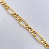 Pulso Figaro 4.1gr / 19cm / 7.9mm Tribal Oro Amarillo +3 18K &