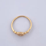 Mandala Ring 1.7gr / T6 3/4 / White Zircons 18K Yellow Gold &