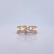 Anillo Solitario Infinito 1.8gr / T6 1/2 / Circones Blancos Oro Amarillo 18K &