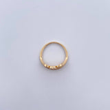 Anillo 15s Corona Corazon 2.6gr / T4 3/4 / Circones Blancos Oro Amarillo 18K &