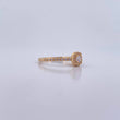 Square Halo Ring 2gr / T7 / White Zircons 18K Yellow Gold &