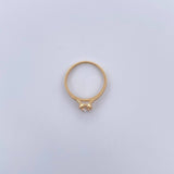Square Halo Ring 2gr / T7 / White Zircons 18K Yellow Gold &