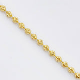 Cadena Militar Diamantada Media Luna 13.9 g / 27 1/2 in / 2.4 mm Oro Amarillo 18K