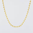Cadena Militar Diamantada Media Luna 13.9 g / 27 1/2 in / 2.4 mm Oro Amarillo 18K