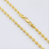 Cadena Militar Diamantada Media Luna 13.9 g / 27 1/2 in / 2.4 mm Oro Amarillo 18K