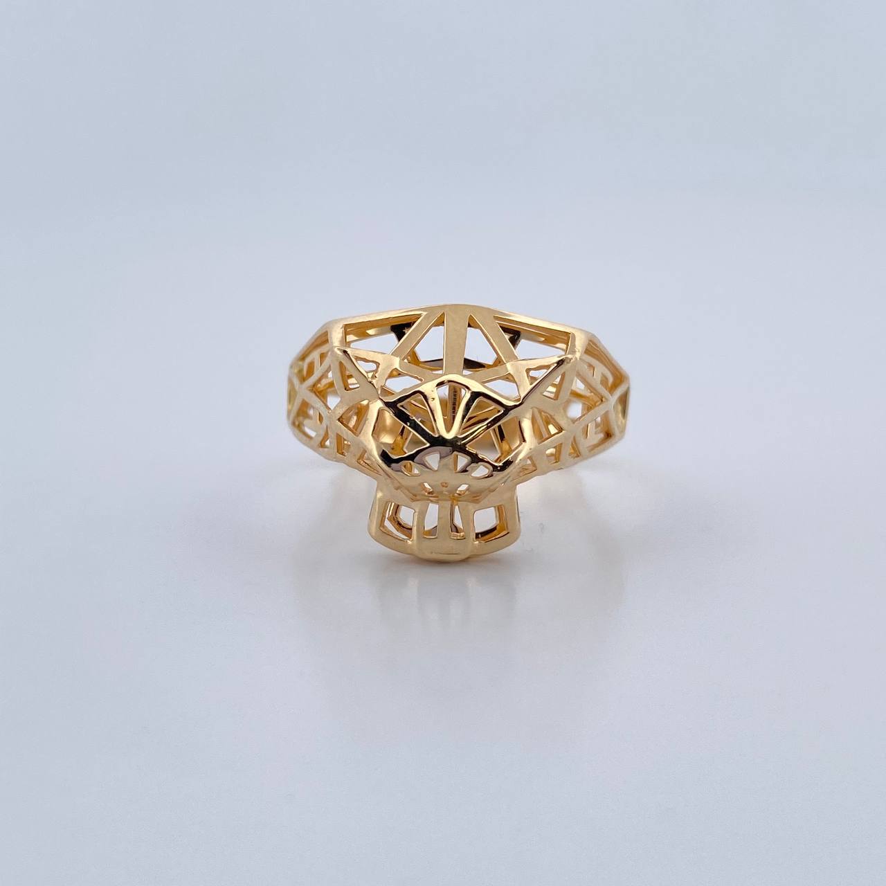 Filigree Panther Ring 3.6gr / Size 8 1/2 / 18K Gold $