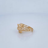 Filigree Panther Ring 3.6gr / Size 8 1/2 / 18K Gold $