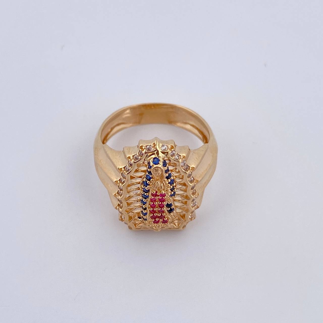 Virgin Guadalupe Ring 6.65gr / Size 7 3/4 / 18K Gold $