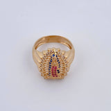 Virgin Guadalupe Ring 6.65gr / Size 7 3/4 / 18K Gold $