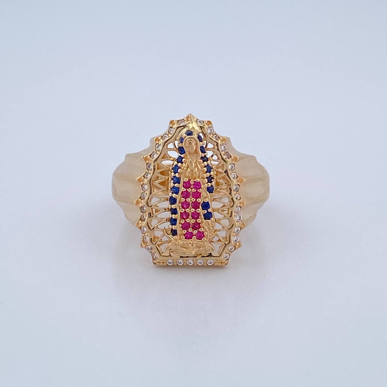 Virgin Guadalupe Ring 6.65gr / Size 7 3/4 / 18K Gold $