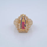 Virgin Guadalupe Ring 6.65gr / Size 7 3/4 / 18K Gold $