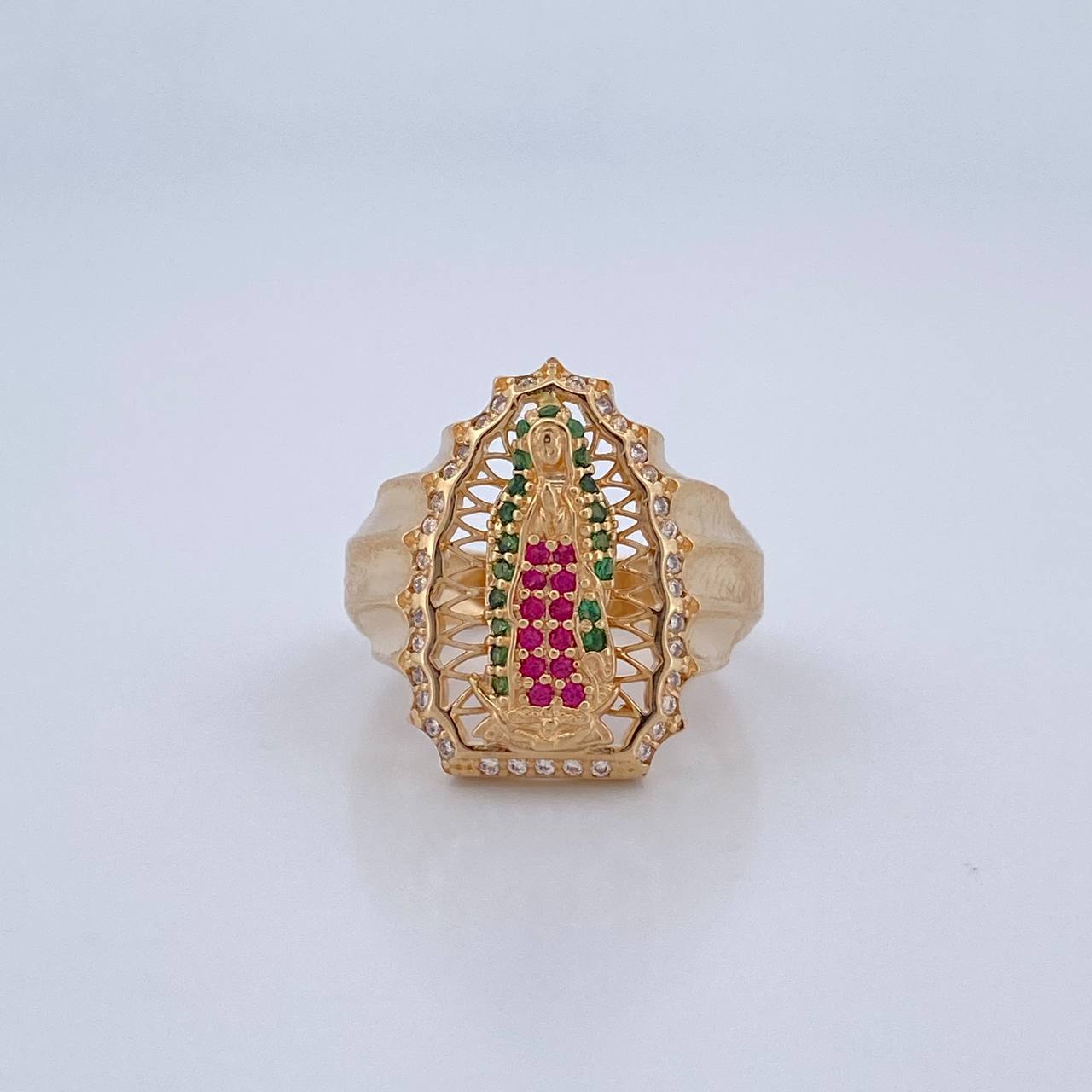 Virgin Guadalupe Ring 6.5gr / Size 6 3/4 / 18K Gold $
