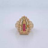 Virgin Guadalupe Ring 6.5gr / Size 6 3/4 / 18K Gold $
