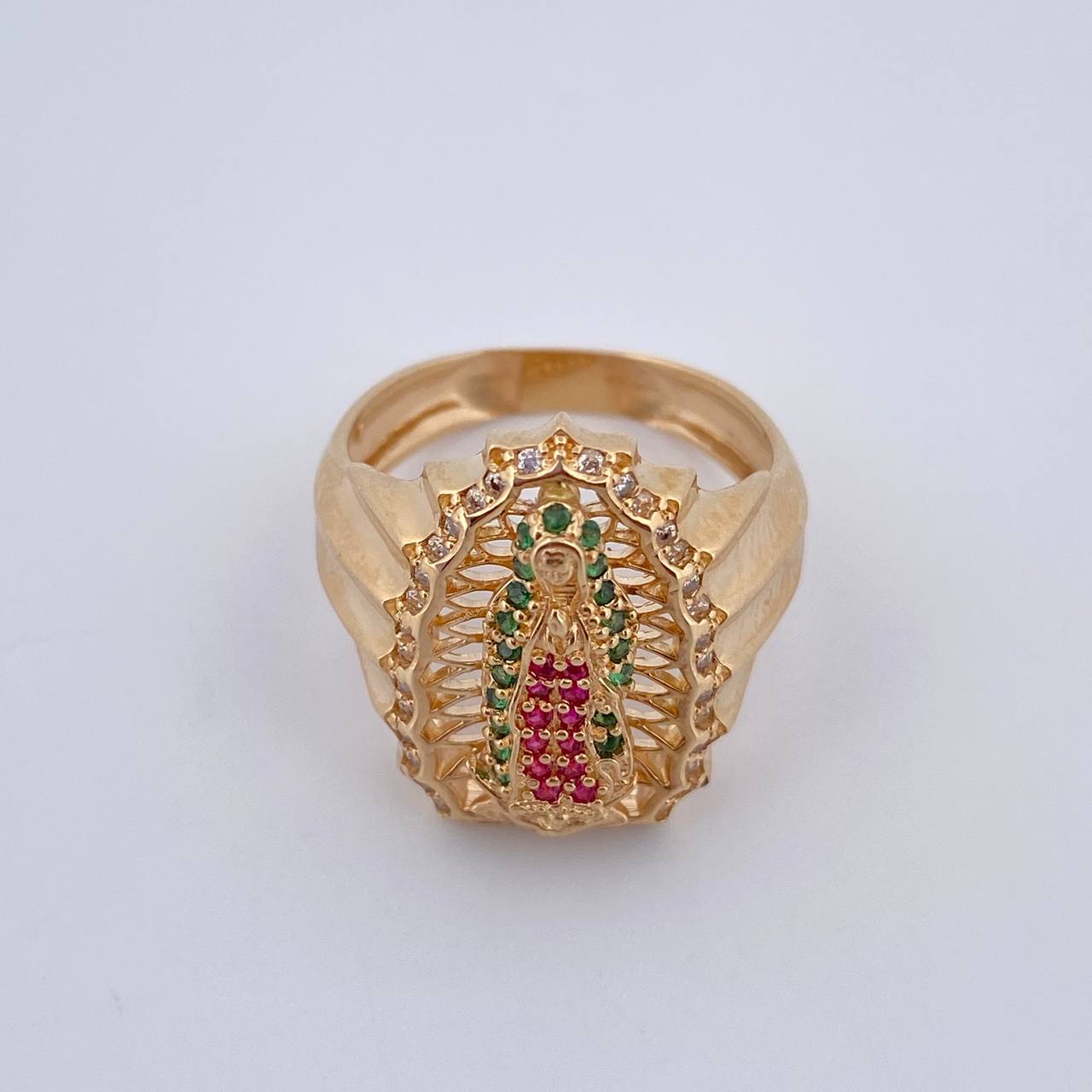 Virgin Guadalupe Ring 6.5gr / Size 6 3/4 / 18K Gold $