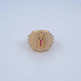 Virgin Guadalupe Ring 5.6gr / Size 7 1/4 / 18K Gold $