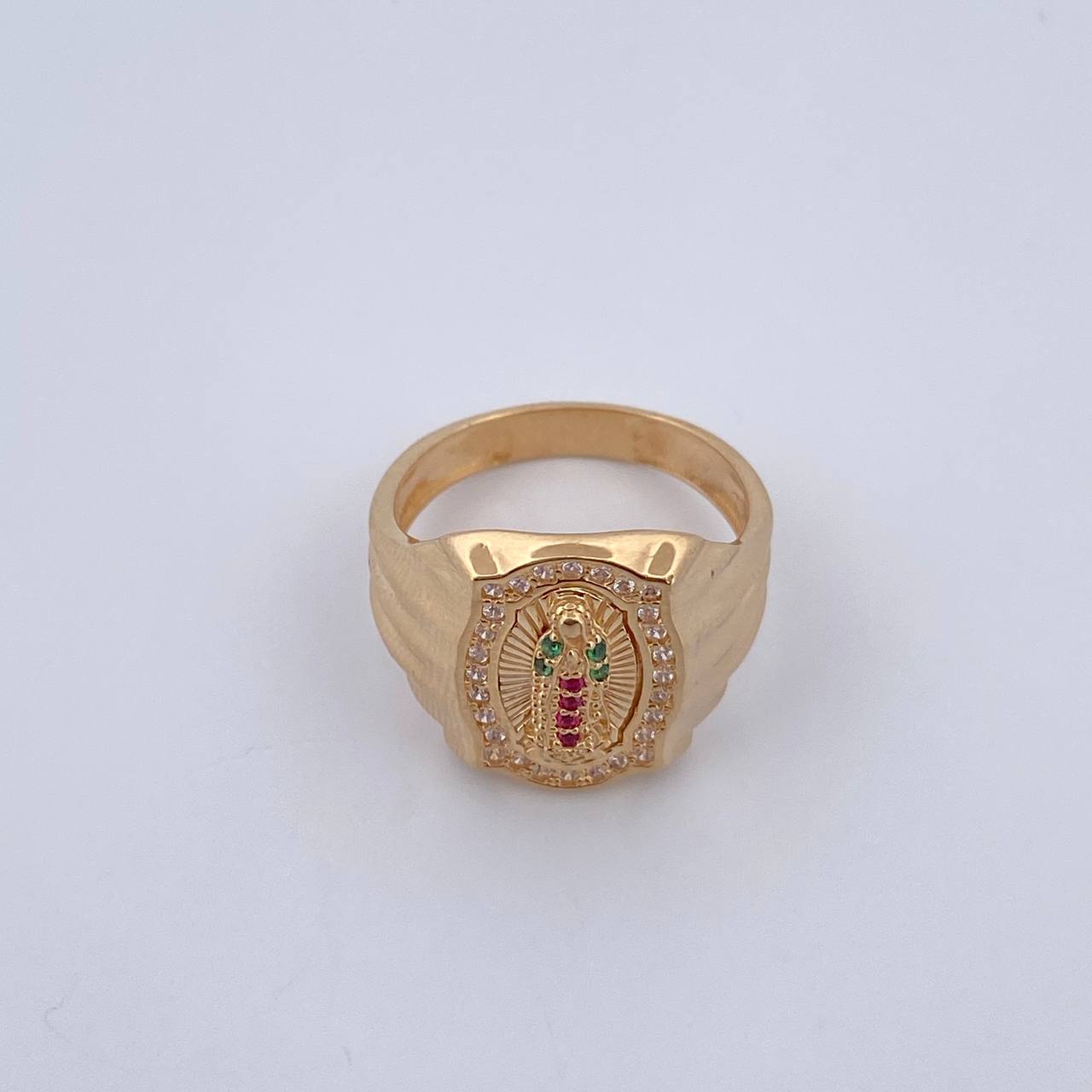 Virgin Guadalupe Ring 5.6gr / Size 7 1/4 / 18K Gold $