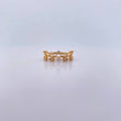 Ring Eyes Crown 2.3gr / T6 / White Zircons 18K Yellow Gold &