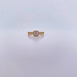 Square Halo Ring 2.6gr / Size 7 1/4 / Double Row White Zirconia 18K Yellow Gold &