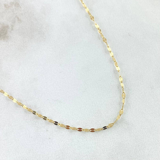 Mirror Flower Chain 0.9gr / 50cm / +3 18K Gold ©