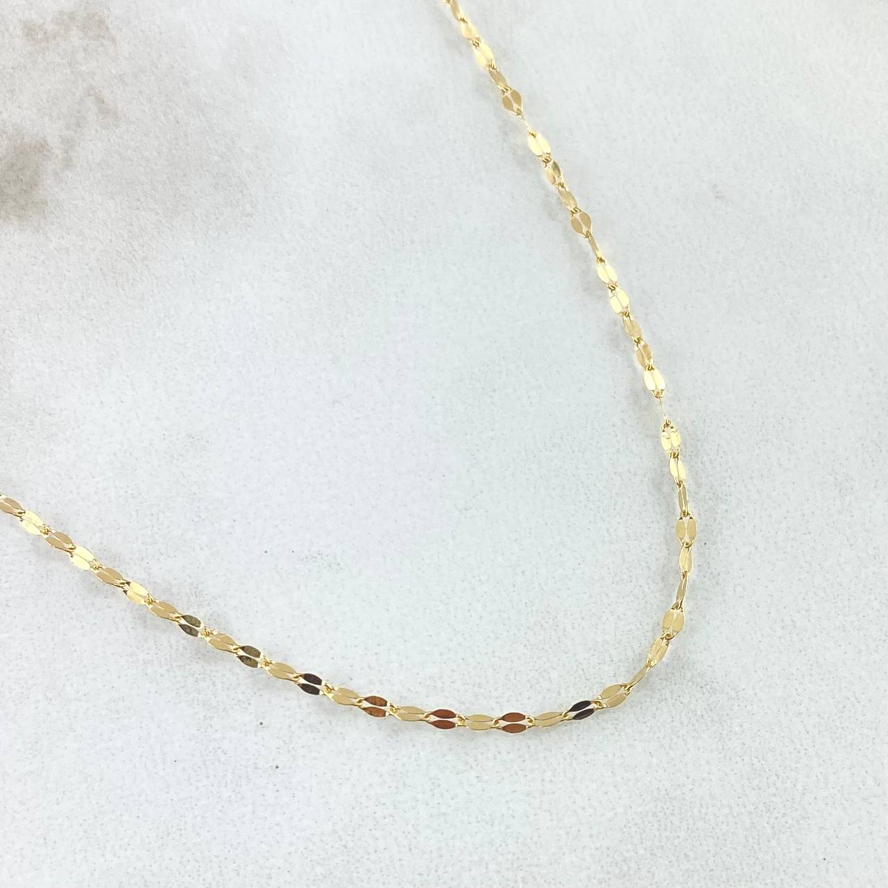 Flower Mirror Chain 0.85gr / 17.7in / 18K Gold +3