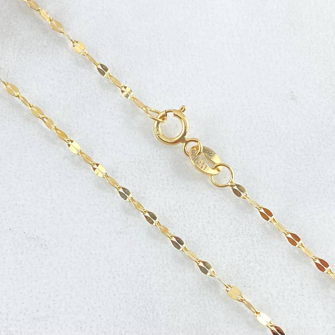 Mirror Flower Chain 0.75gr / 50cm- +3 18K Gold