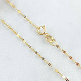 Mirror Flower Chain 1gr / 19.3in- +3 18K Gold