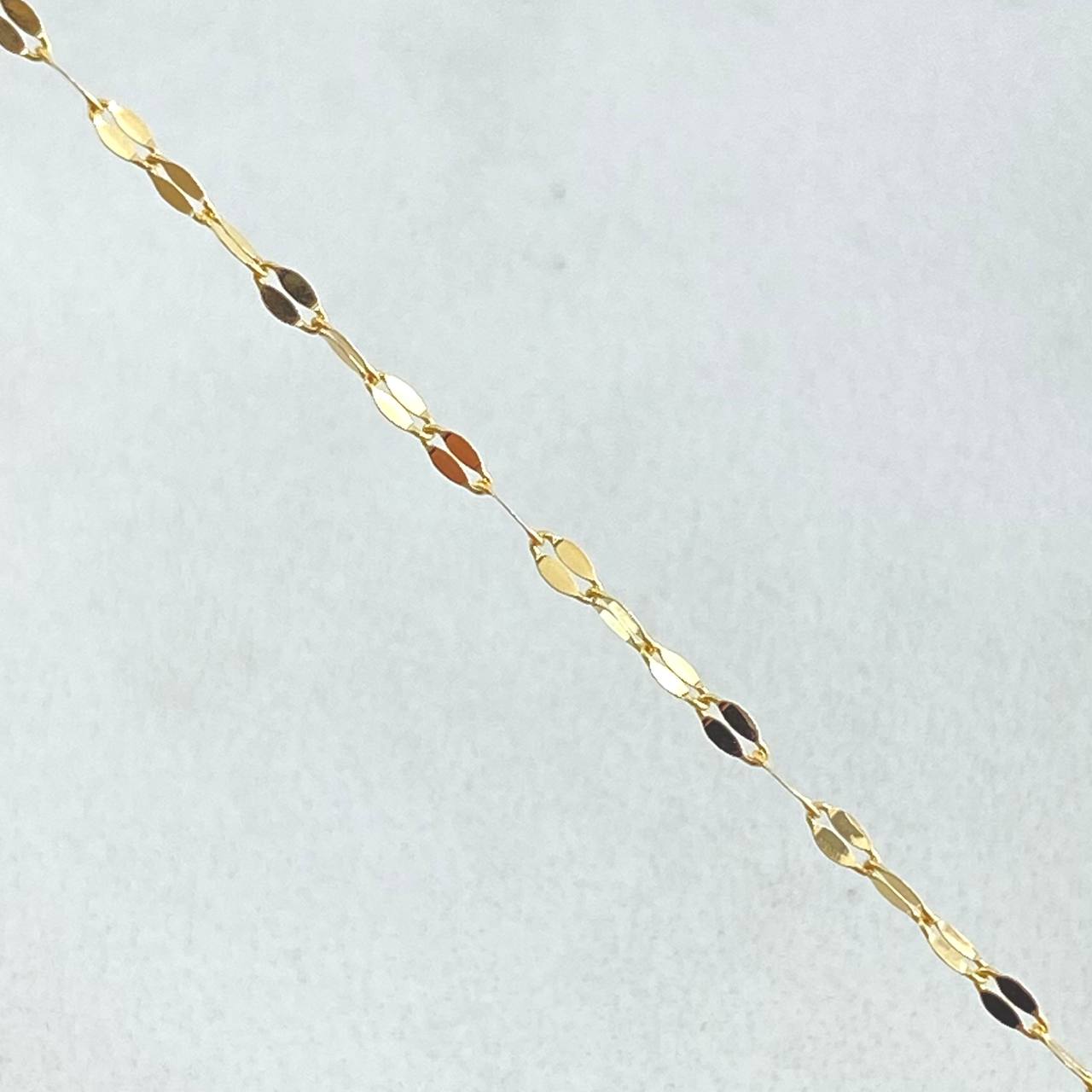 Mirror Flower Chain 0.9gr / 50cm / +3 18K Gold ©