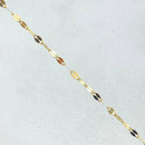 Mirror Flower Chain 1gr / 19.3in- +3 18K Gold