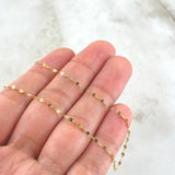 Mirror Flower Chain 0.8gr / 17.7in / 18K Gold +3