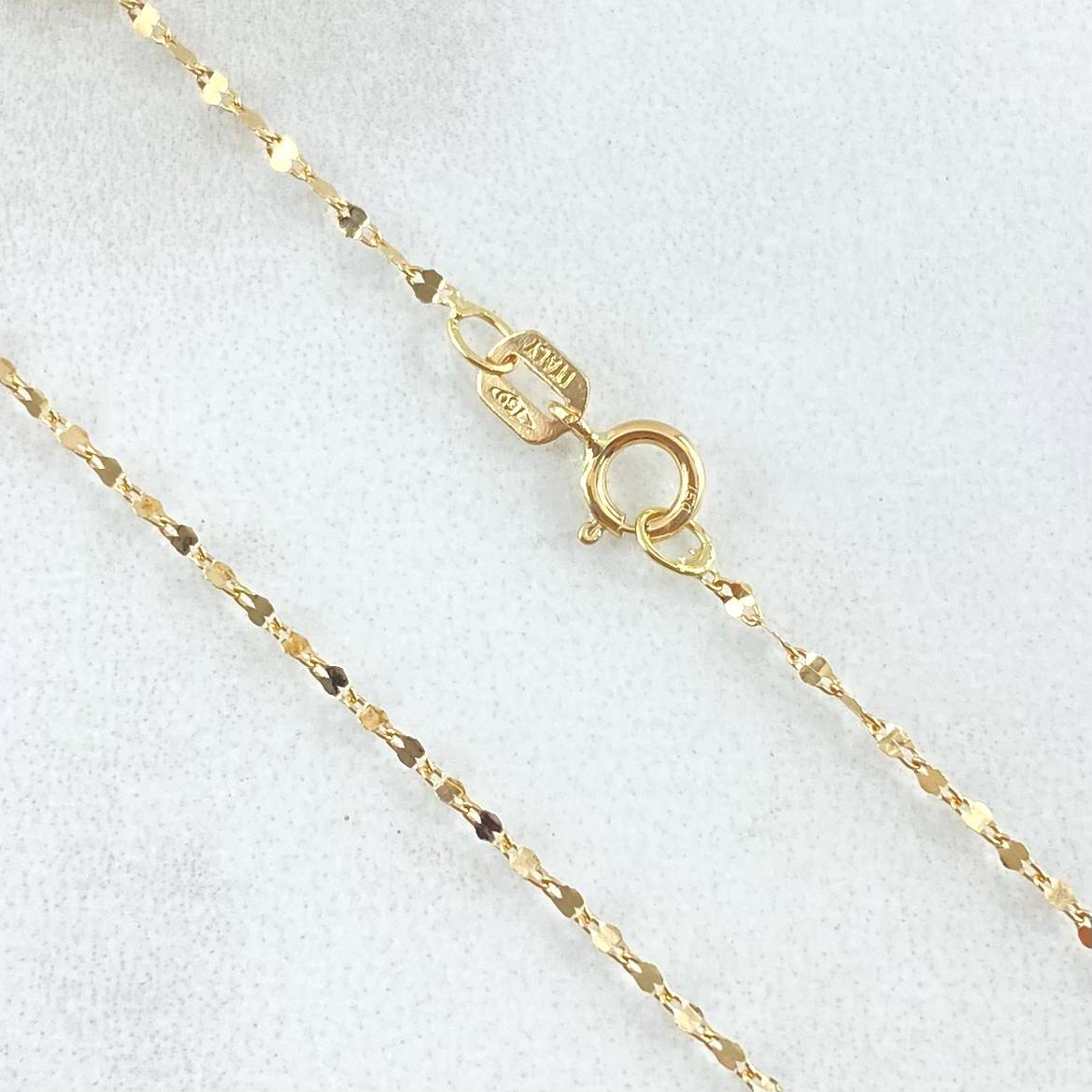 Mirror Flower Chain 0.9gr / 50cm / +3 18K Gold ©