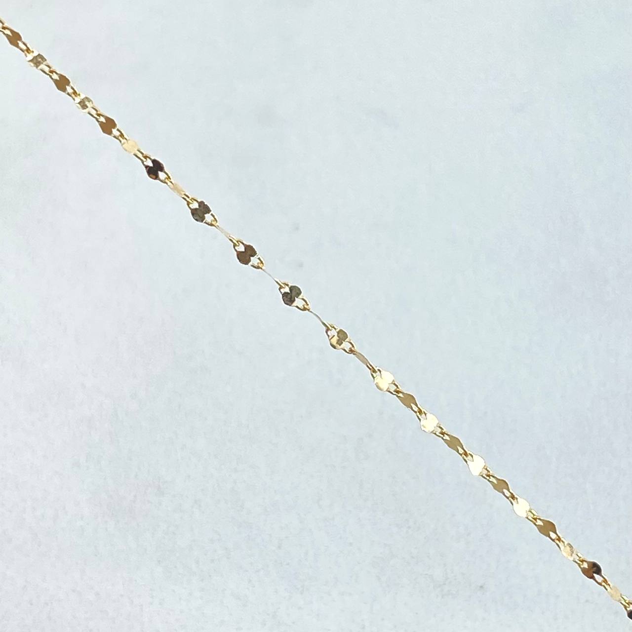 Mirror Flower Chain 0.7gr / 50cm- +3 18K Gold