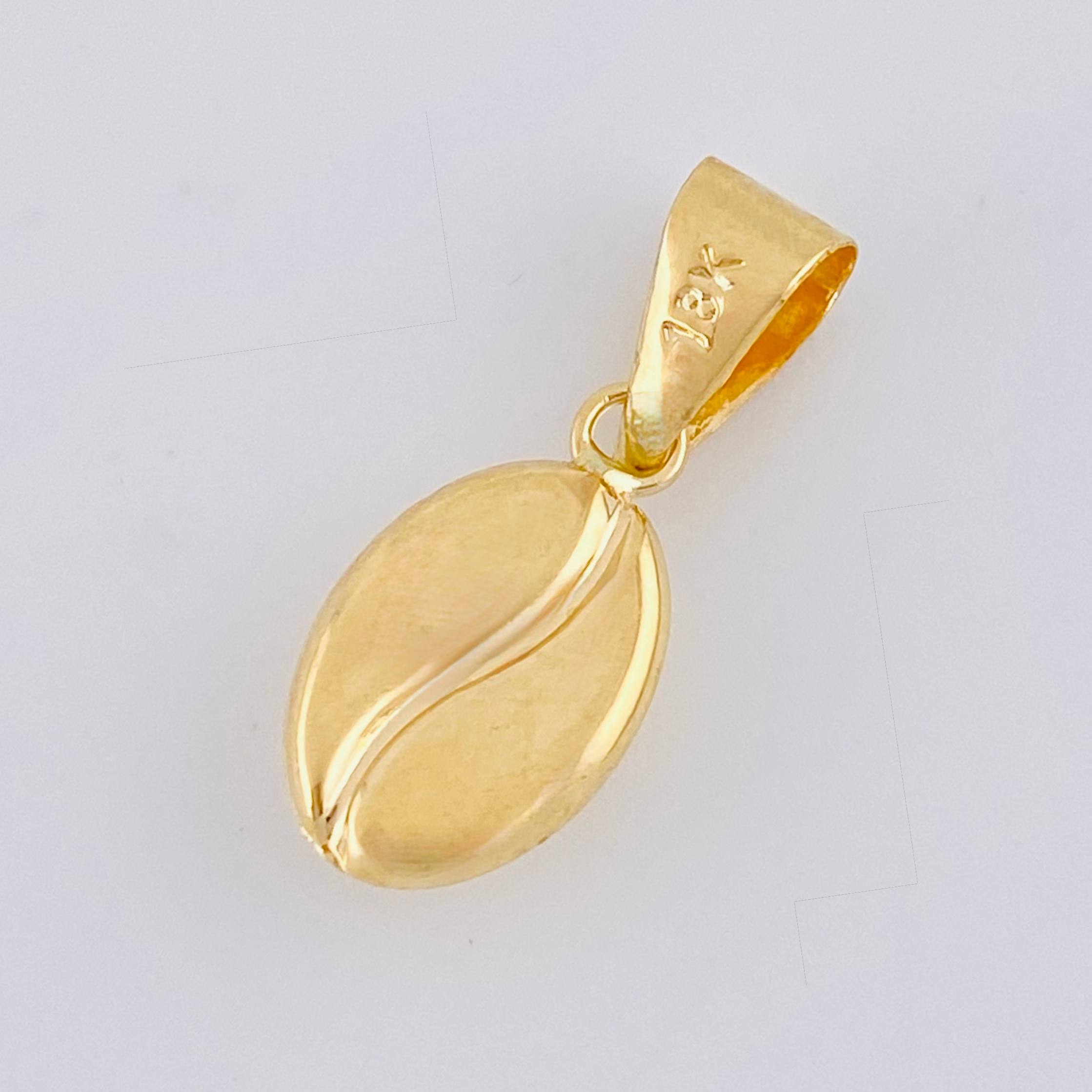 Dije Grano De Café 0.6 g / 3/4 in Oro Amarillo 18K