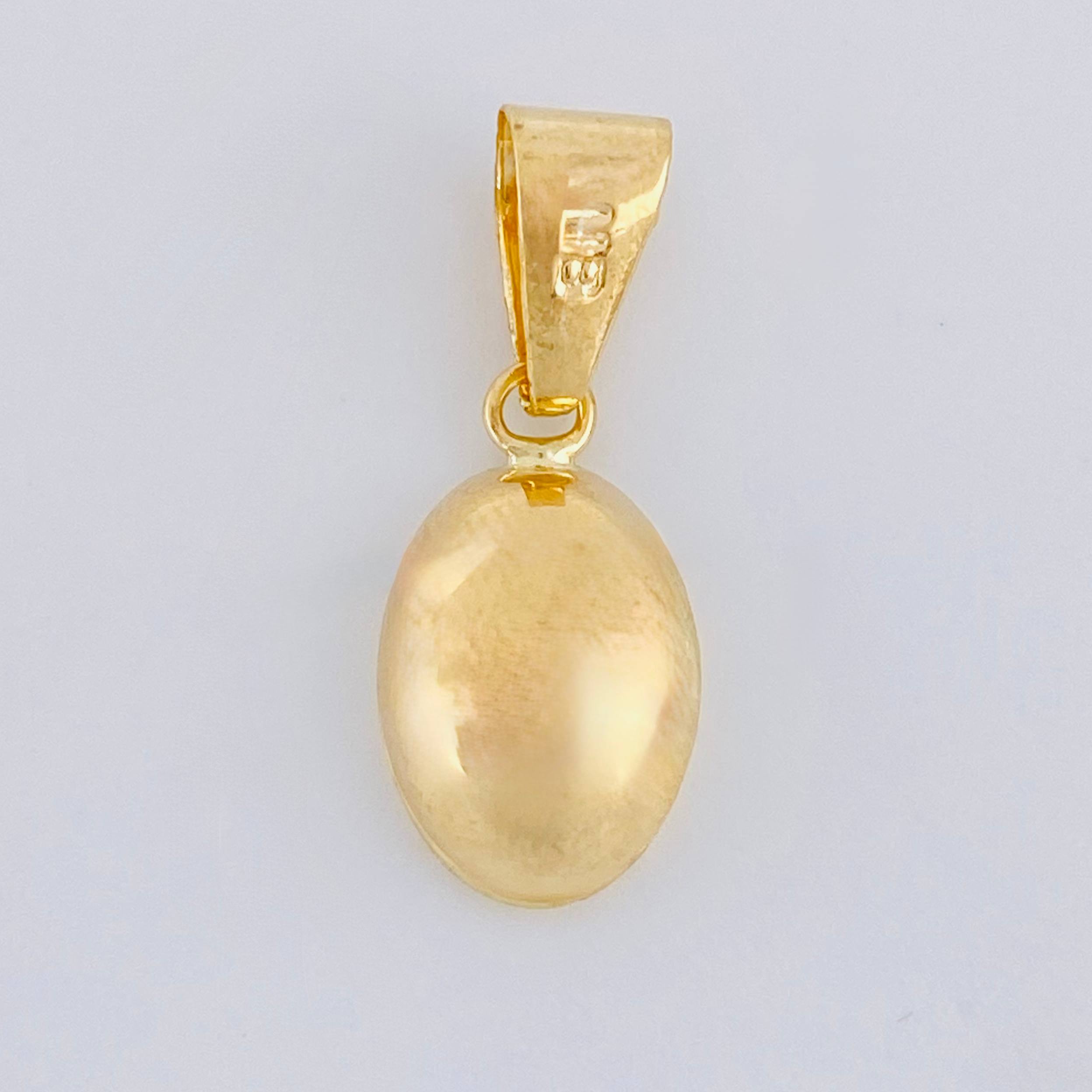 Dije Grano De Café 0.6 g / 3/4 in Oro Amarillo 18K
